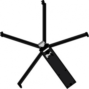 Low Profile Black Flash Dryer Stand